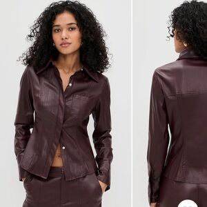 Women's Burgundy Leather Set